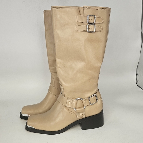 Dolce Vita Evi Camel Leather Moto Knee-High Boots – Size 7 NEW - Picture 10 of 10